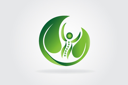 Health care nature leafs icon logo vector imageのイラスト素材