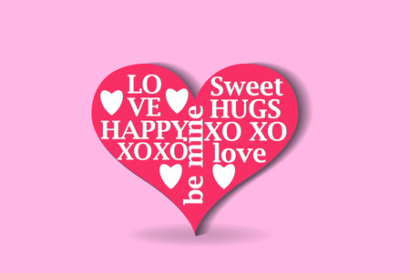 Love heart with meaning words of love icon logoのイラスト素材