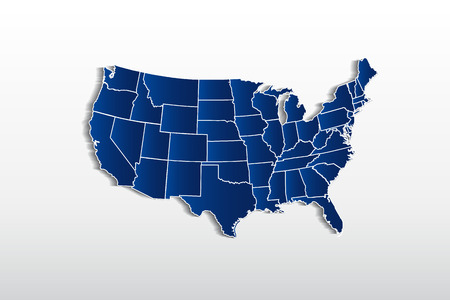 Vector USA map blue logo icon imageのイラスト素材