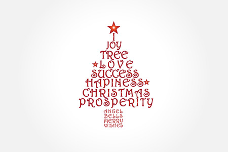 Christmas tree greetings card vector image templateのイラスト素材