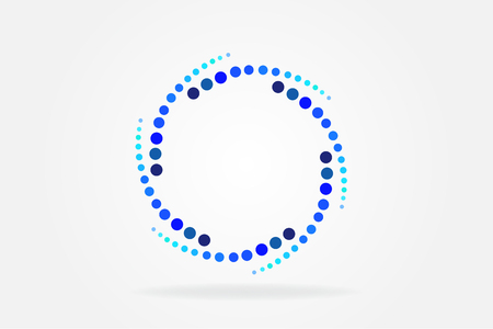 Logo graphic abstract blue circle vector design templateのイラスト素材