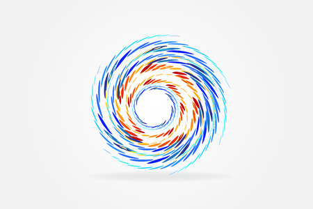 Logo spiral waves identity card icon background vector designのイラスト素材