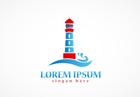 Lighthouse Icon Vector Logo Designのイラスト素材