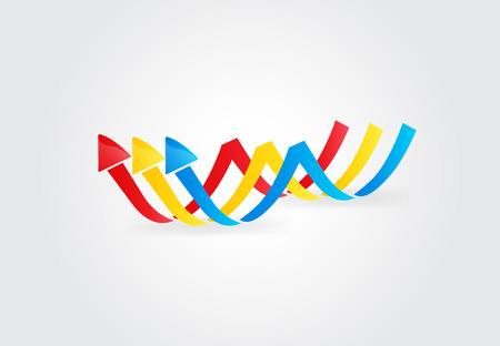Arrows in motion modern icon  design web templateのイラスト素材