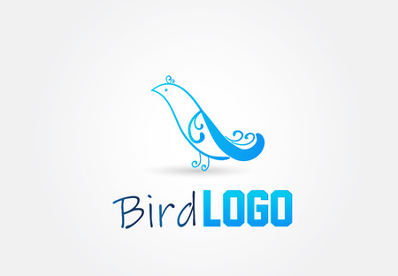 Blue bird vector design web templateのイラスト素材