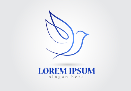 Dove bird symbol web templateのイラスト素材