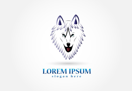 Husky dog logo vector imageのイラスト素材