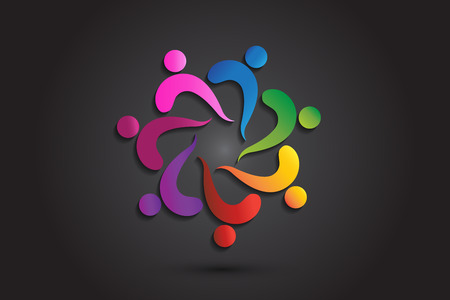 People helping vector illustration designのイラスト素材