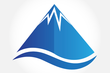 Logo mountains icon logotype vector identity business id card graphic design logotype templateのイラスト素材