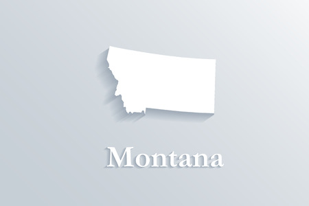 Montana map white vector image design illustrationのイラスト素材