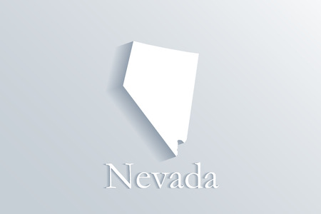 Nevada map white vector image design illustrationのイラスト素材