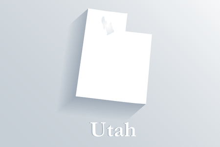 Utha map white vector image design illustrationのイラスト素材
