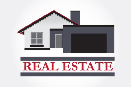 Real estate house logo id card vector image designのイラスト素材