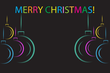 Christmas tree greetings card vector red imageのイラスト素材