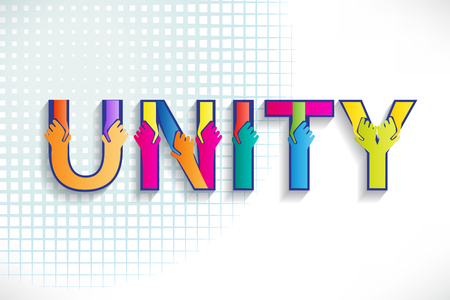 Unity colorful word text vector image designのイラスト素材