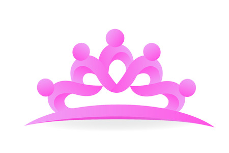 teamwork unity business pink people vector image designのイラスト素材
