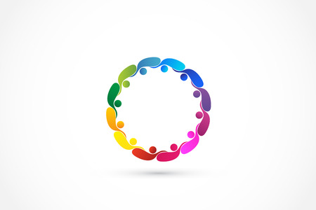 teamwork community business people vector imageのイラスト素材
