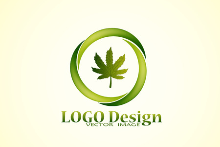 Marijuana cannabis leafs icon logo vector image designのイラスト素材