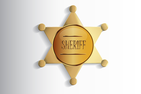 Sheriff Star Badge Vector   Designのイラスト素材