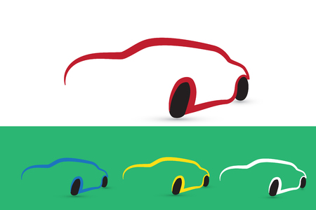 Set Of Modern Car Silhouettes   image designのイラスト素材
