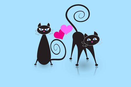 Cat vector id card imageのイラスト素材