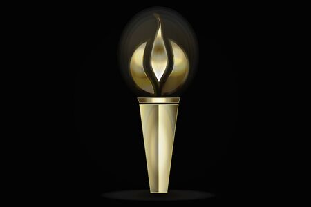 Gold torch vector image design web templateのイラスト素材
