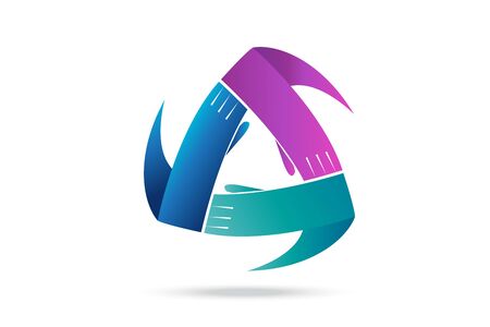 handshake teamwork people vector image graphic designのイラスト素材