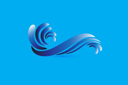 Vector blue waves beach image designのイラスト素材