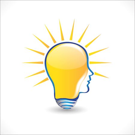 bulb light ideas people head icon vector graphic designのイラスト素材