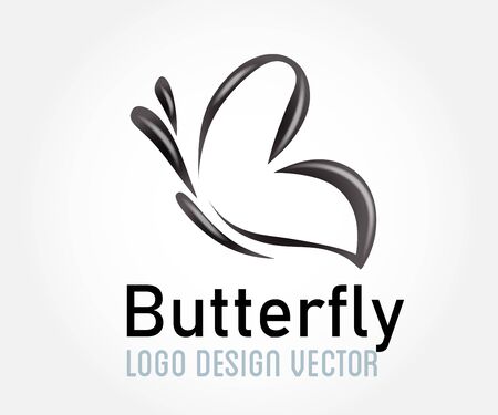 Stylized butterfly beauty symbol icon logo vector image graphic web design templateのイラスト素材