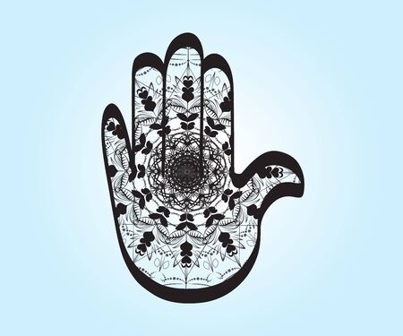 Mandala lotus flower indian ornament abstract tattoo graphic design vector icon web image templateのイラスト素材