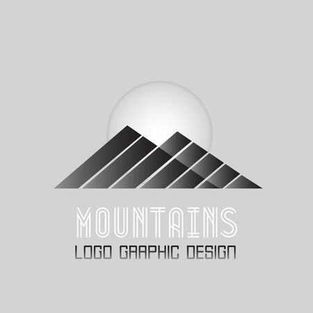 Logo mountains icon logotype vector identity business id card graphic design logotype templateのイラスト素材