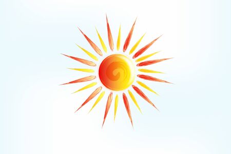 Sun swirl scroll icon logo web image vector graphic illustrationのイラスト素材
