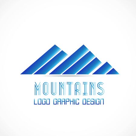 Logo mountains icon logotype vector identity business id card graphic design logotype templateのイラスト素材