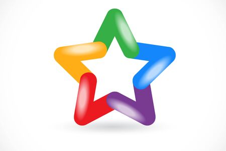 Logo star colorful shine glowing graphic abstract vector designのイラスト素材