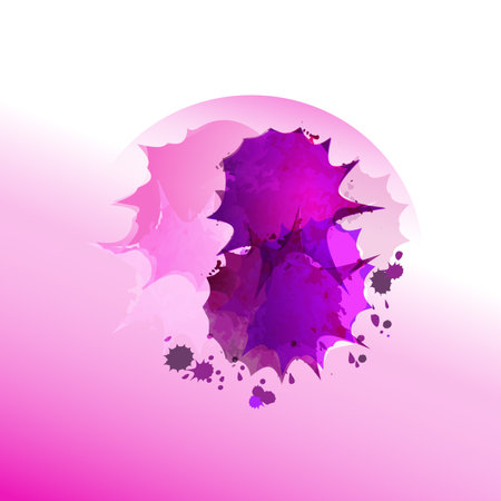 Magenta spot dots bubble pink watercolor vector image background templateのイラスト素材