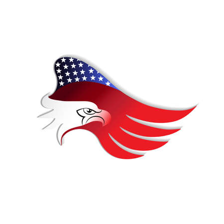 American eagle USA flag logo symbol identity business id card icon vector web image design background templateのイラスト素材