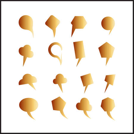 Speech bubbles talk conversation set icons collection vector image graphic design templateのイラスト素材