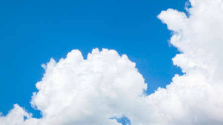 Blue sky with white beautiful clouds in a sunny day picture image background photography