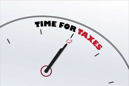 USA Time for Taxes Clock Symbol  vector image design