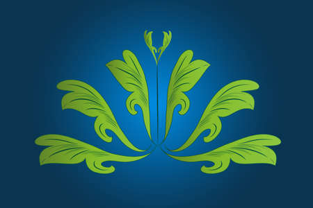 Logo lotus green flower for spa massage cosmetic industry isolated on white background icon vector web image graphic illustration designのイラスト素材