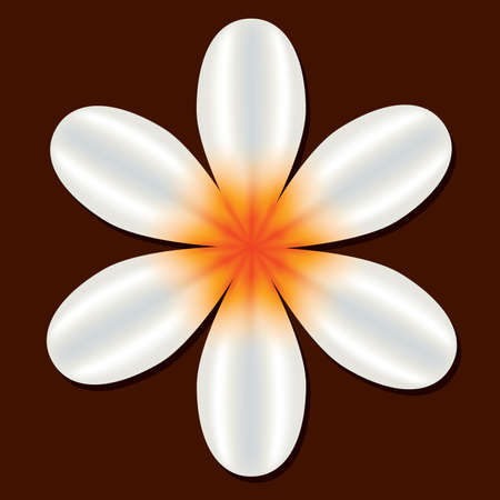 white flower on the brown backgroundのイラスト素材
