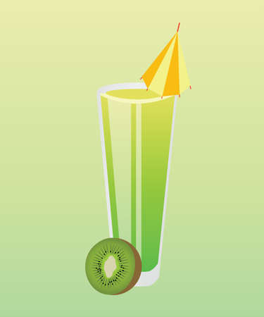 coctail with kiwiのイラスト素材