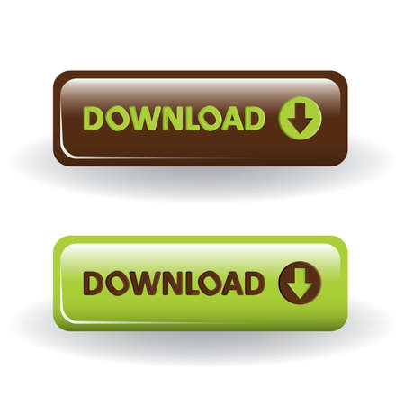 download buttons - brown and greenのイラスト素材