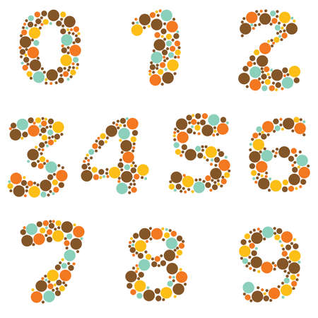 alphabet - part eight - numbersのイラスト素材