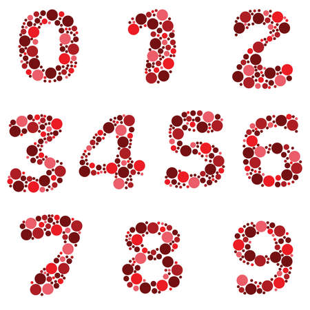 alphabet - part eight - numbersのイラスト素材