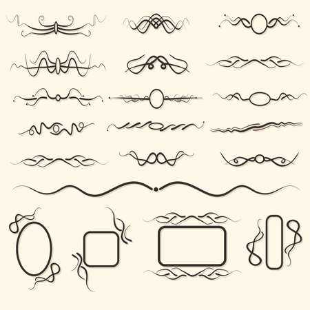 design elements - vintage styleのイラスト素材