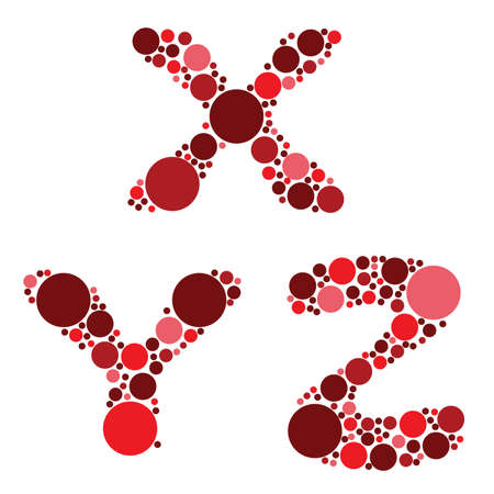 alphabet - part seven - X, Y, Zのイラスト素材