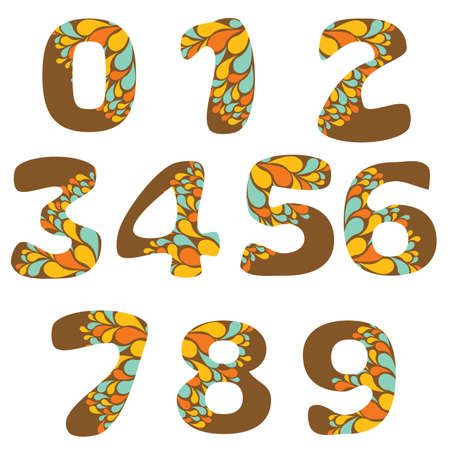 alphabet - part eight - numbersのイラスト素材