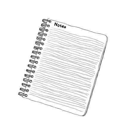 doodle notebookのイラスト素材